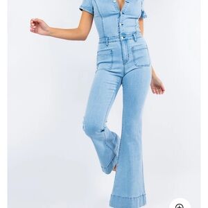 Light Blue Denim Jumpsuit